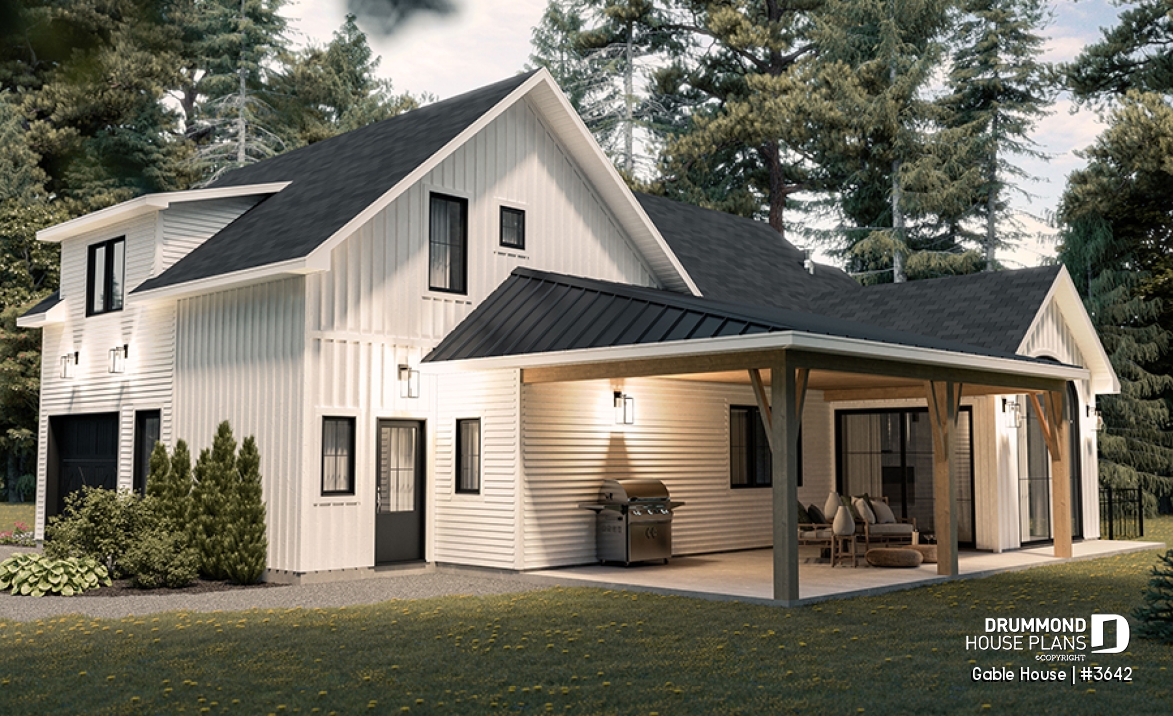 Color version 1 - Rear - Gable House