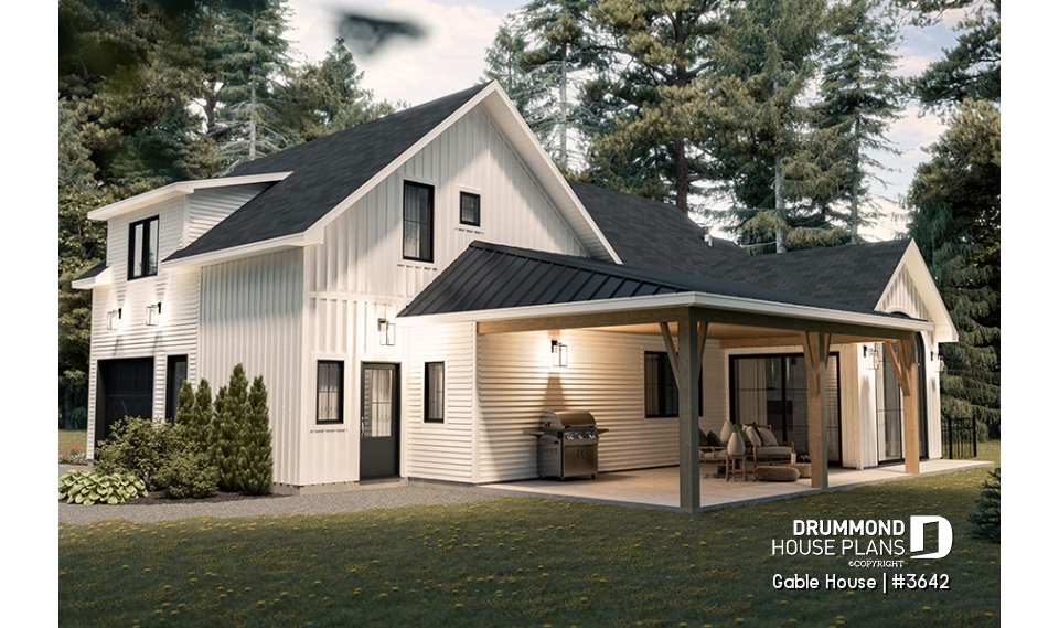 Color version 1 - Rear - Gable House