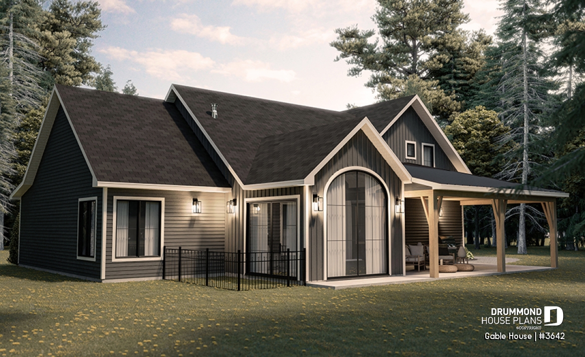 Rear view - BASE MODEL - Gable House