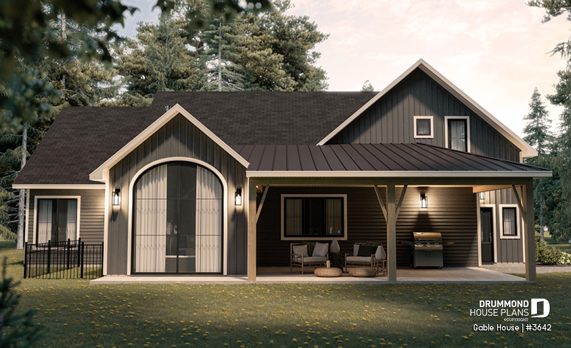 Rear view - BASE MODEL - Gable House