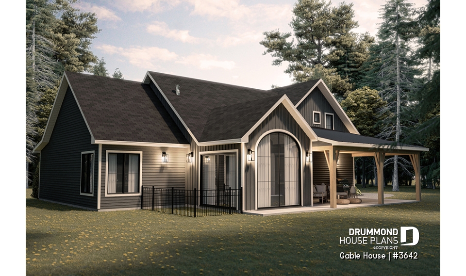 Rear view - BASE MODEL - Gable House