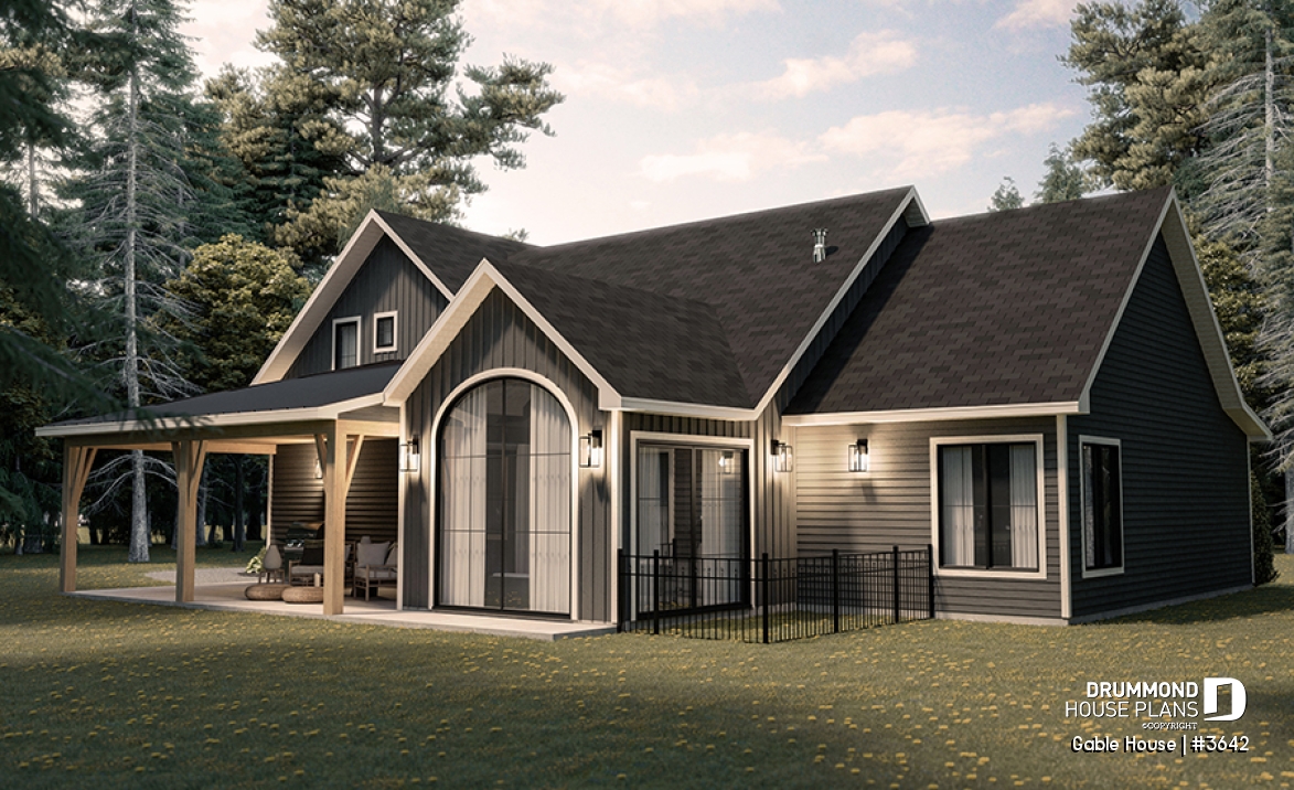 Rear view - BASE MODEL - Gable House