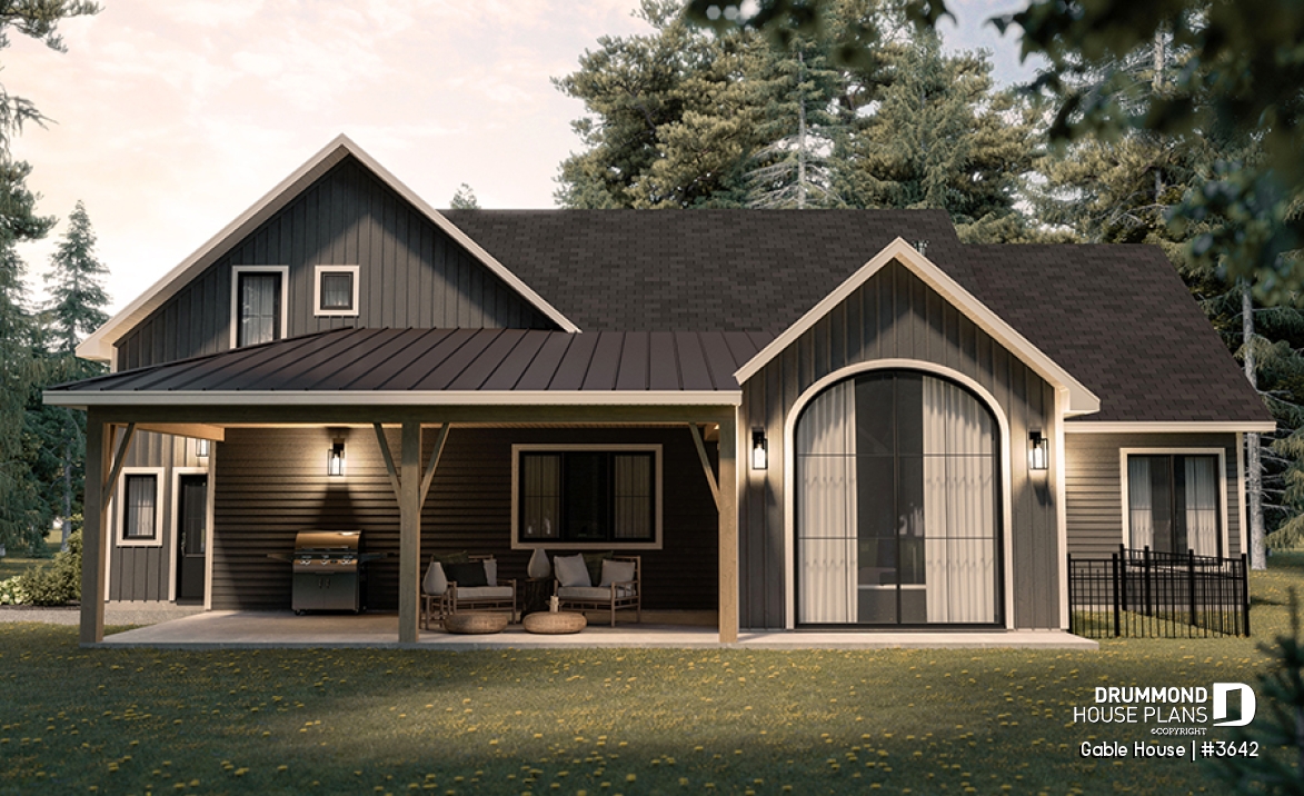 Rear view - BASE MODEL - Gable House