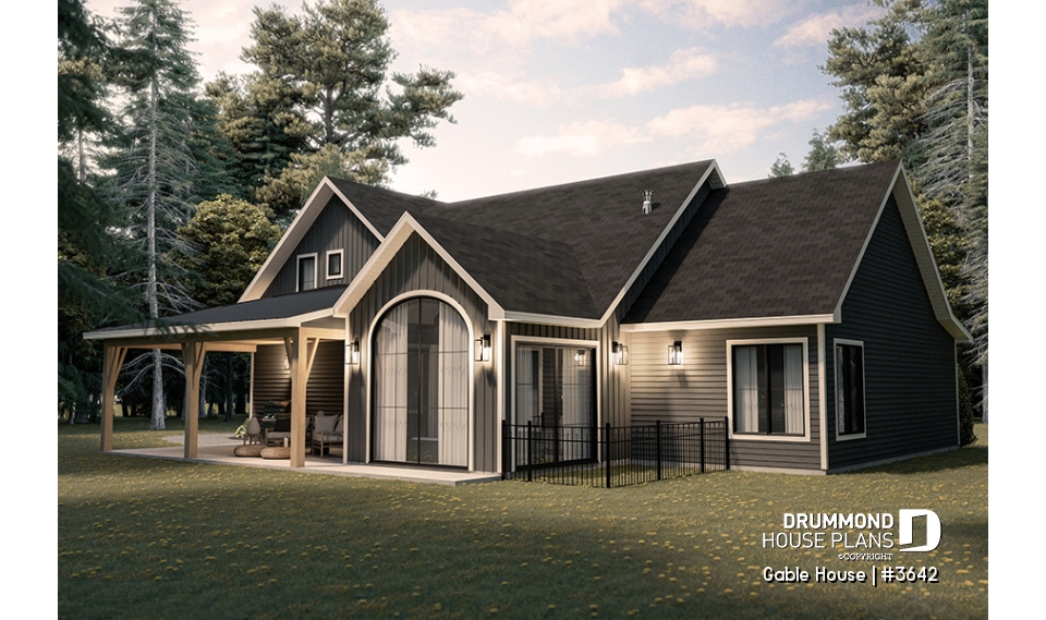 Rear view - BASE MODEL - Gable House