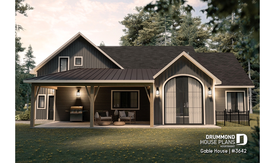 Rear view - BASE MODEL - Gable House