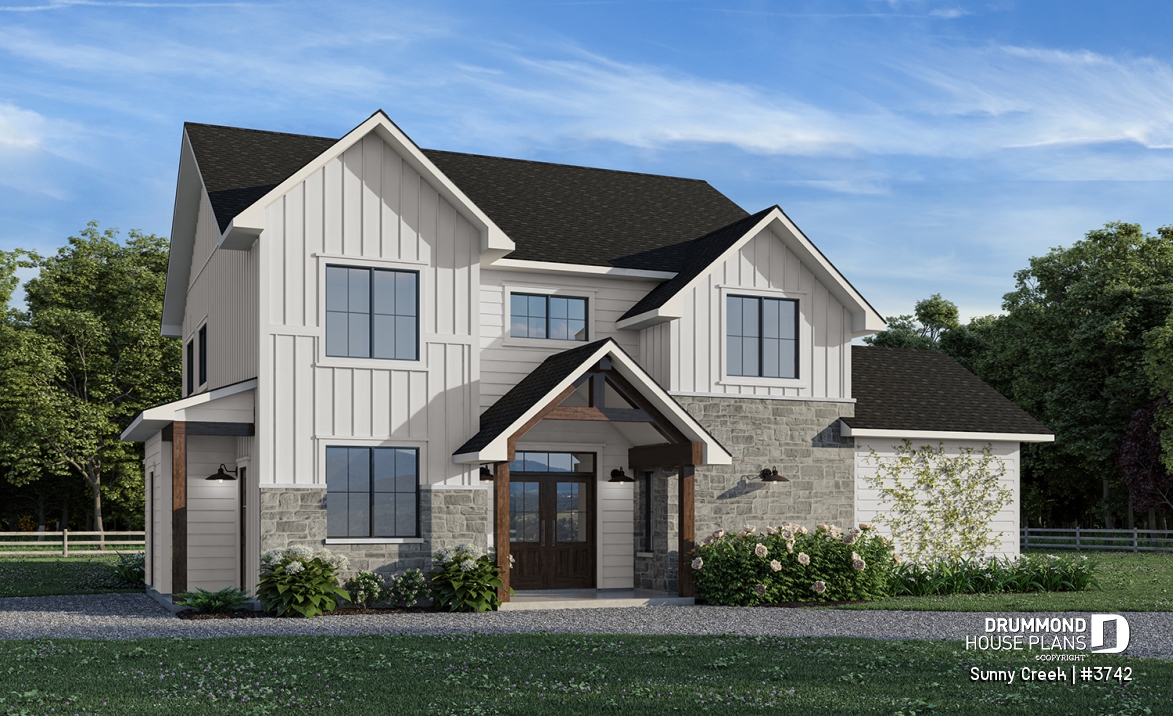 front - BASE MODEL - Two-story home with 5 bedrooms, a game room, and bright, inviting family spaces - Sunny Creek
