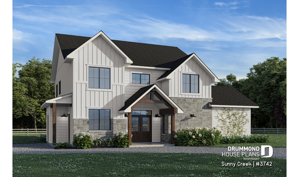 front - BASE MODEL - Two-story home with 5 bedrooms, a game room, and bright, inviting family spaces - Sunny Creek