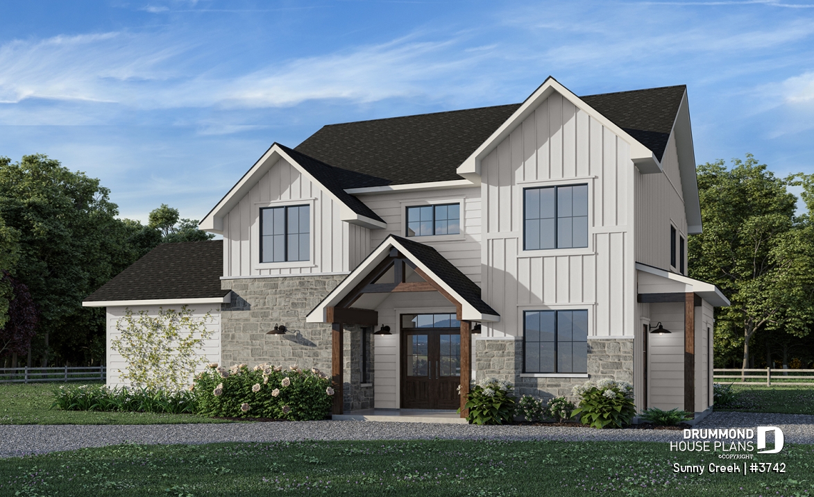 front - BASE MODEL - Two-story home with 5 bedrooms, a game room, and bright, inviting family spaces - Sunny Creek