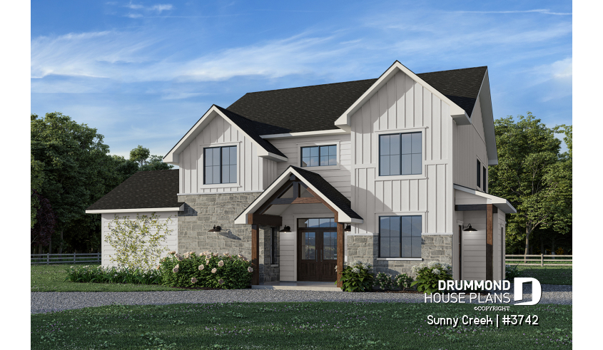 front - BASE MODEL - Two-story home with 5 bedrooms, a game room, and bright, inviting family spaces - Sunny Creek