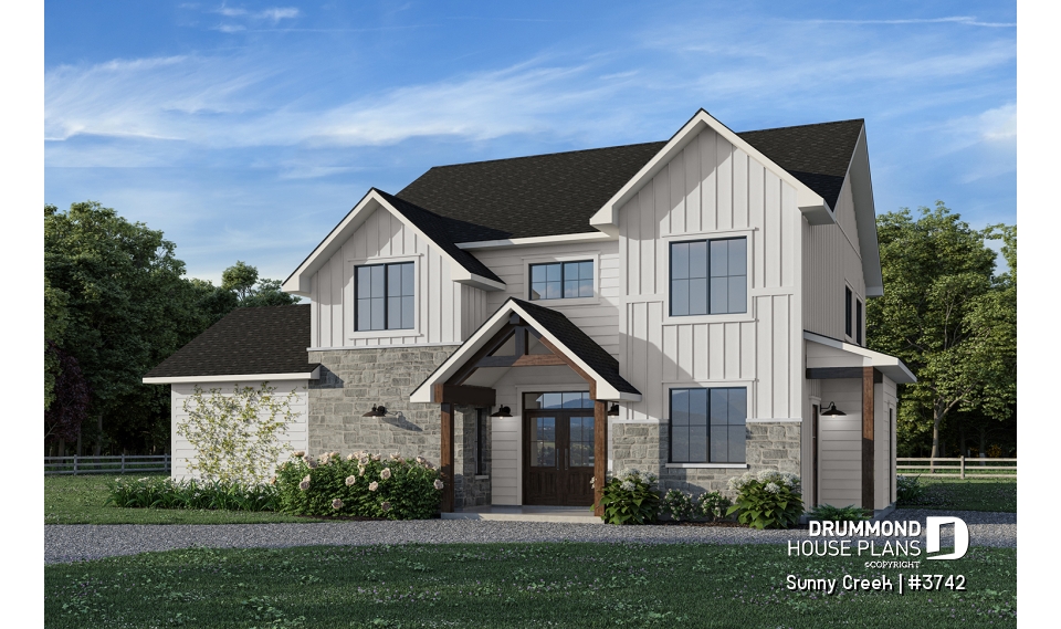 front - BASE MODEL - Two-story home with 5 bedrooms, a game room, and bright, inviting family spaces - Sunny Creek
