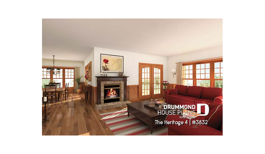 interior view of house plan 3832 interior view - The Heritage 4