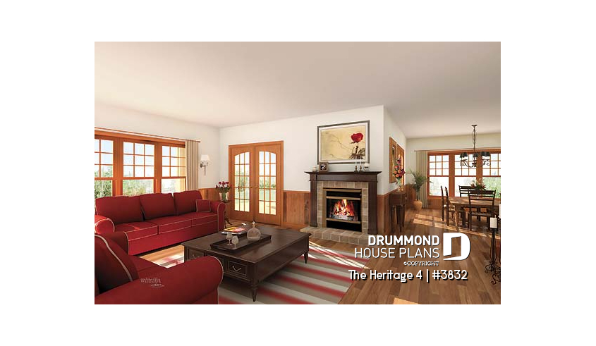 interior view of house plan 3832 interior view - The Heritage 4