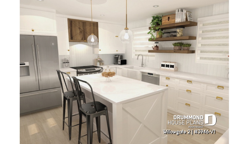 interior view of house plan 3946-V1 interior view - Willowgate 2