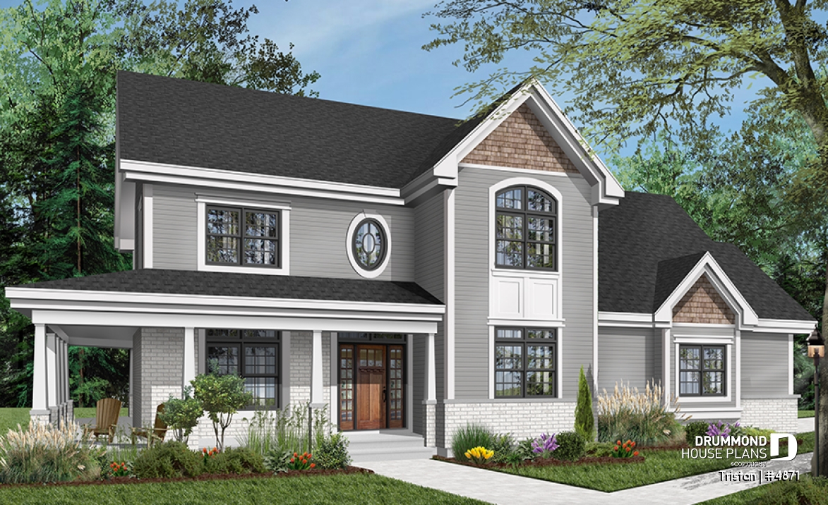 Color version 3 - Front - Beautiful 4-bedroom American Farmhouse model with a spacious main-floor primary suite. - Tristan