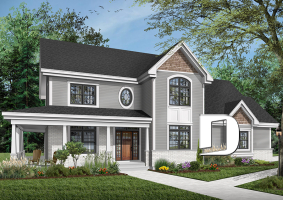 Color version 3 - Front - Beautiful 4-bedroom American Farmhouse model with a spacious main-floor primary suite. - Tristan
