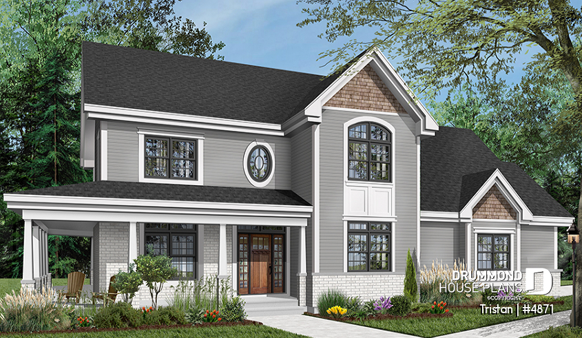 Color version 3 - Front - Beautiful 4-bedroom American Farmhouse model with a spacious main-floor primary suite. - Tristan