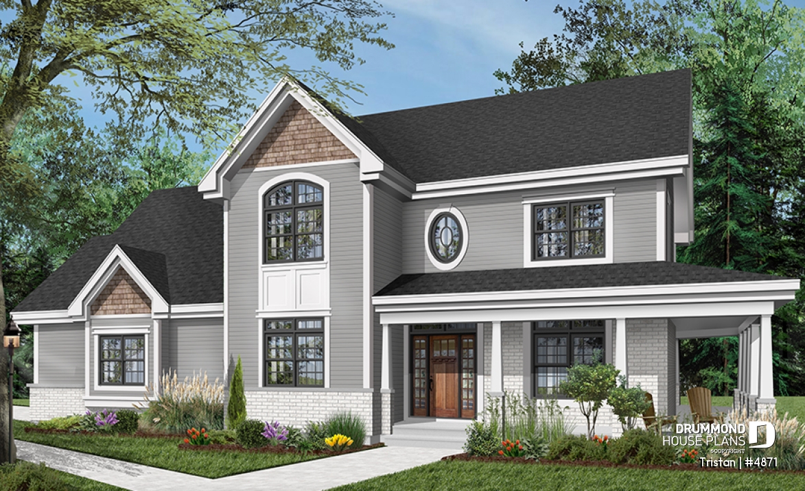Color version 3 - Front - Beautiful 4-bedroom American Farmhouse model with a spacious main-floor primary suite. - Tristan