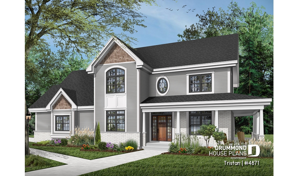 Color version 3 - Front - Beautiful 4-bedroom American Farmhouse model with a spacious main-floor primary suite. - Tristan