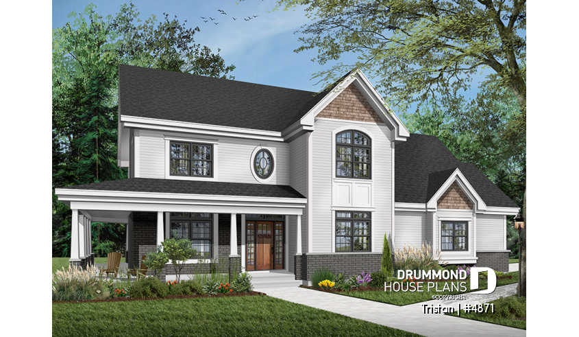 front - BASE MODEL of house plan 4871 front - BASE MODEL - Tristan