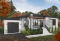 Color version 5 - Front - 2 bedroom mid-century bungalow with garage, mud room, pantry and living space located at the back - Camille 2
