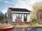 front - BASE MODEL - Small 1 bedroom cabin house plan, 1 shower room, options for 3 or 4-season included, wood stove - Woodwinds