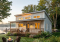 front - BASE MODEL - Small Modern Cottage Plan, Sloped Ceiling, One Large Bedroom, Wood Burning Stove, Open Concept - Great Escape 2