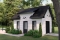 front - BASE MODEL - Garden shed plan with garage door, farmhouse style - Poplar