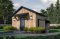 front - BASE MODEL - Stylish and simple shed plan with shelf and log storage areas - Zermatt 2