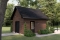 front - BASE MODEL - Shed plan featuring a mini garage door for easy storage - Kia