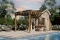 front - BASE MODEL - European-style pool house 10' x 8' with outdoor bar, pergola, sink and bathroom - Positano