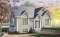 front - BASE MODEL - 1 to 3 bedroom split-level house plan, master bedroom on main floor, finished daylight basement with 3 beds - The Cap