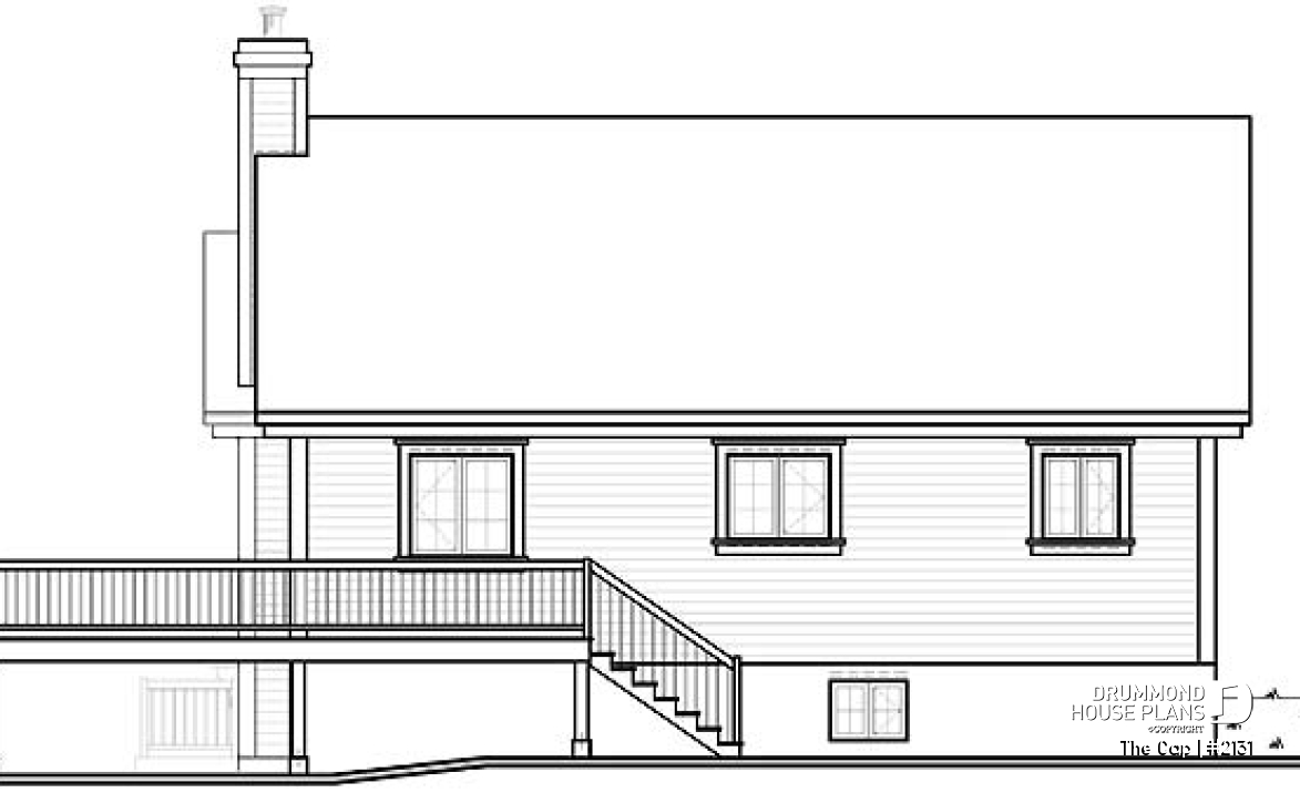 rear elevation - The Cap