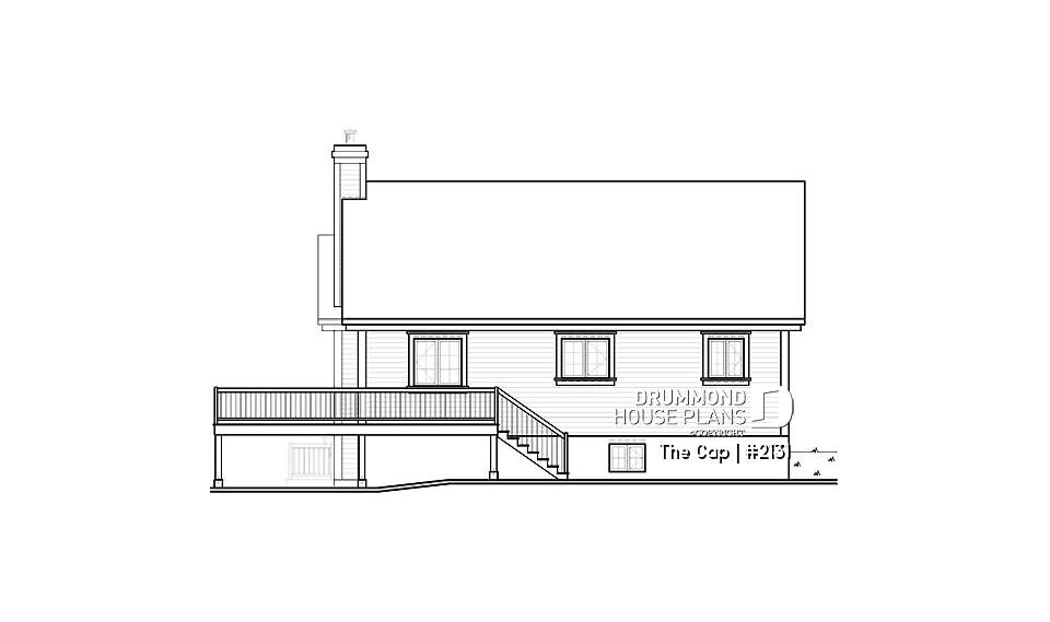 rear elevation - The Cap