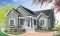 front - BASE MODEL - Charming country one-storey house plan with 2 bedroom, good size kitchen - Ashbury 1