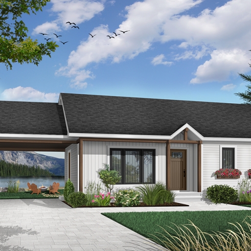 rear elevation - Prairieside