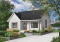 front - BASE MODEL - Economical country style bungalow house plan, 2 bedrooms, cathedral ceiling, pantry & planning desk in kitchen - Fletcher 2