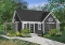 Color version 6 - Front - 2 Bedroom One-Storey economical house plan, eat-in kitchen, side balcony with pergola, cathedral ceiling - Ambeline