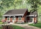 front - BASE MODEL - Small 3 bedroom house plan, affordable ranch home design, eat-in kitchen, large family bathroom - Inland Cottage 3