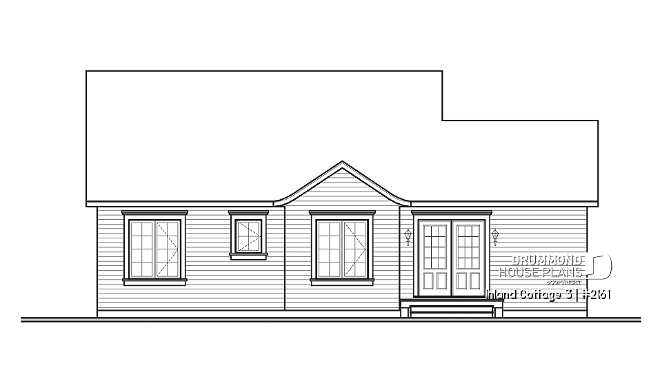 rear elevation - Inland Cottage 3