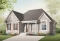 front - BASE MODEL - Affordable Ranch house plan with open floor plan and double sided fireplace - Springbrook 2