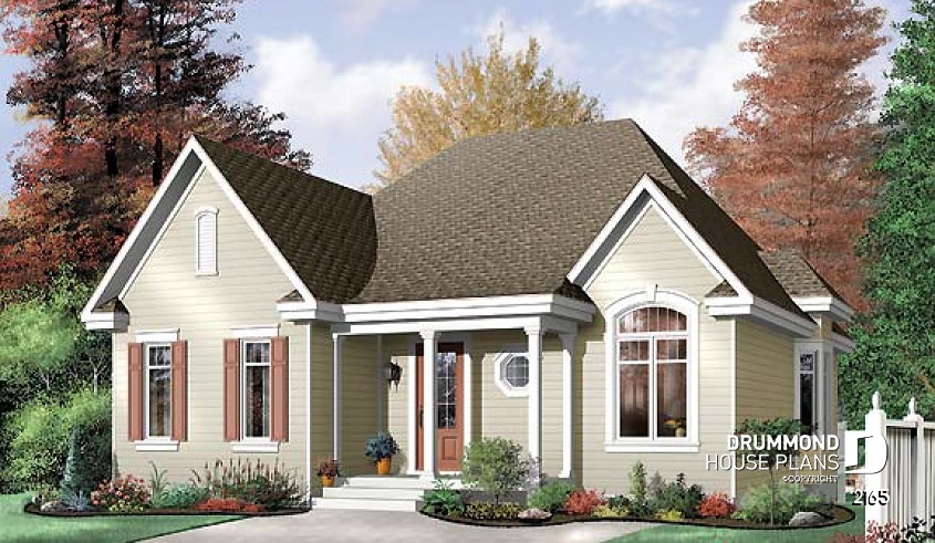 front - BASE MODEL - 3 bedroom ranch style house plan with open concept, pantry in kitchen - Merlin 4