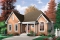 front - BASE MODEL - Budget friendly ranch style house plan with 2 bedrooms, ideal for narrow lot. - Sauternos