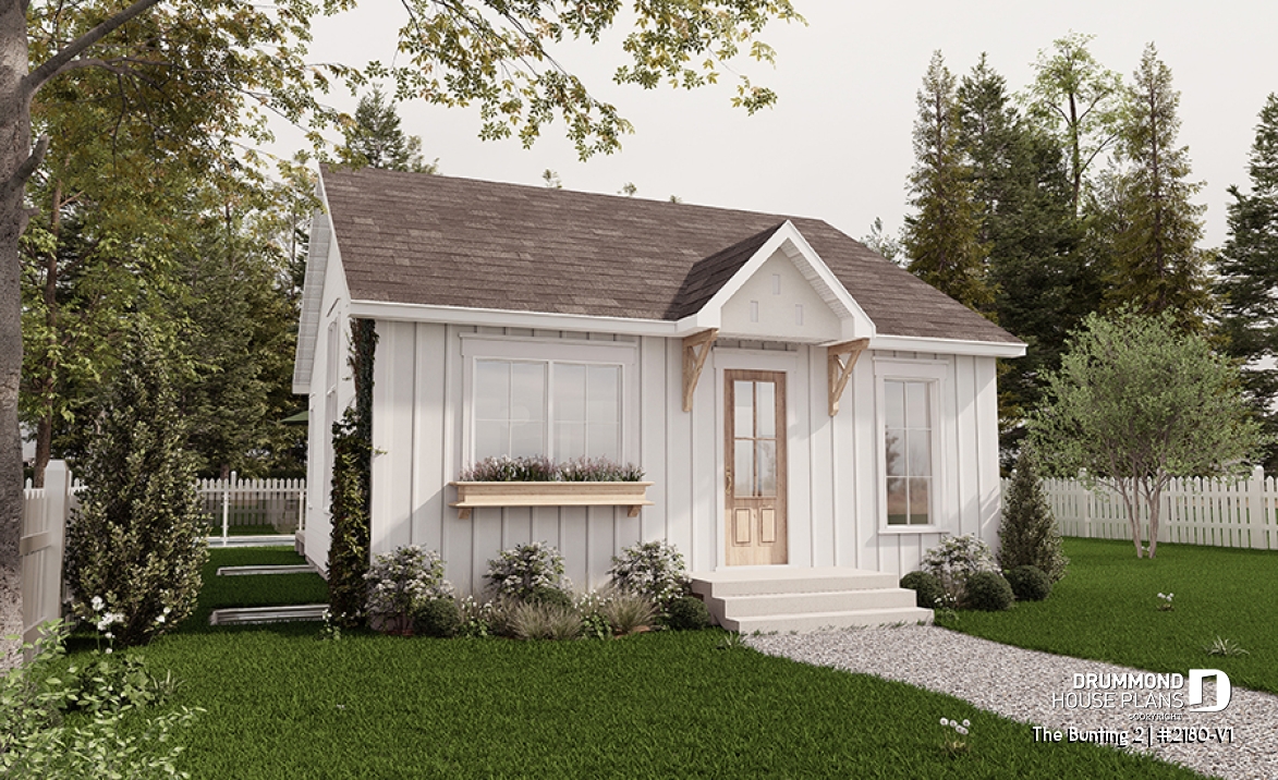 front - BASE MODEL - Compact and charming Cape Cod style home, bench seat in kitchen, optional finished basement ($), affordable  - The Bunting 2