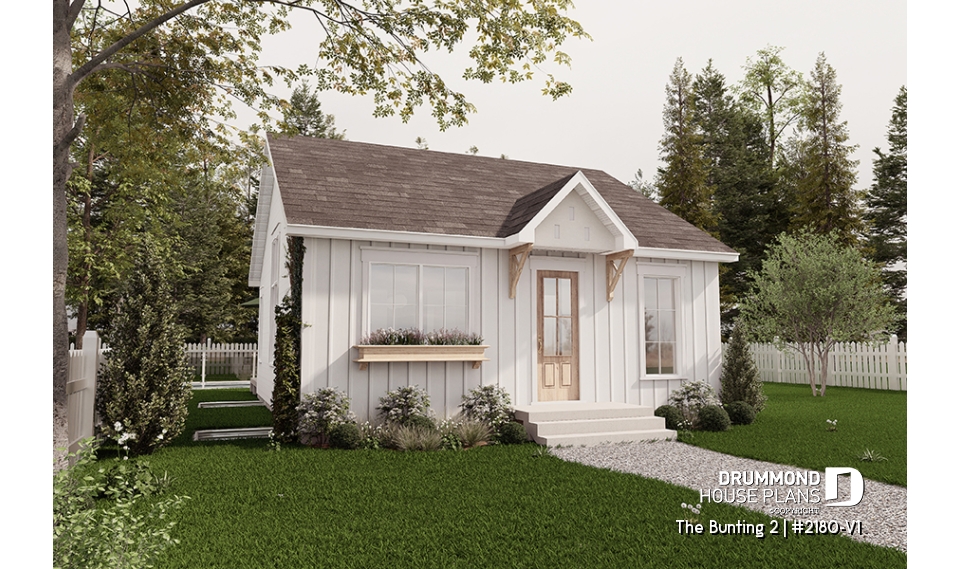 front - BASE MODEL - Compact and charming Cape Cod style home, bench seat in kitchen, optional finished basement ($), affordable  - The Bunting 2