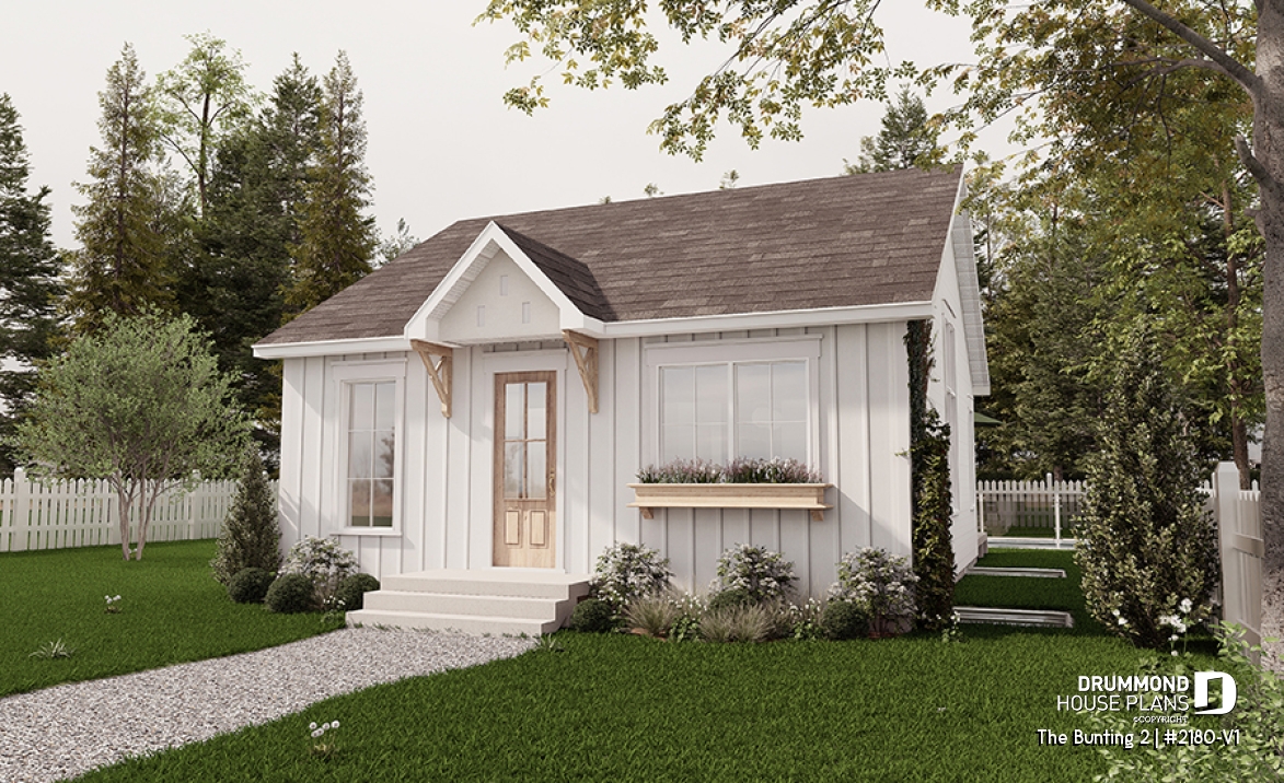 front - BASE MODEL - Compact and charming Cape Cod style home, bench seat in kitchen, optional finished basement ($), affordable  - The Bunting 2