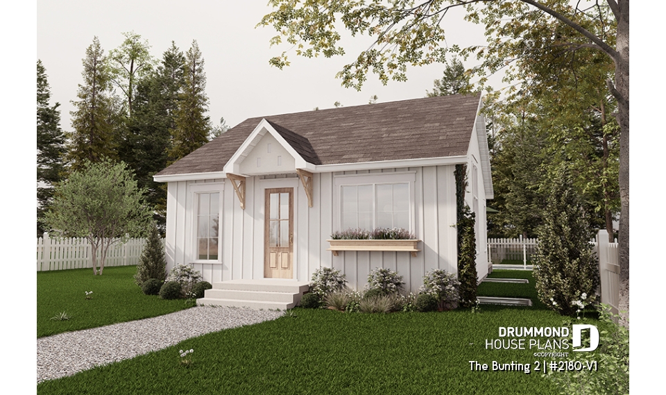 front - BASE MODEL - Compact and charming Cape Cod style home, bench seat in kitchen, optional finished basement ($), affordable  - The Bunting 2