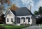 front - BASE MODEL - European home design, 2 bedroom floor plan, rustic style, fireplace, covered front balcony - Dryden