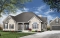 front - BASE MODEL - Ranch bungalow house plan, large master suite, 3 bedrooms, 2 bathrooms, large family room w/fireplace - Collin