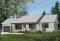 Color version 2 - Front - Bungalow Ranch house plan with 3 bedrooms, open floor plan, kitchen island, fireplace and one-car garage - Prairie Song
