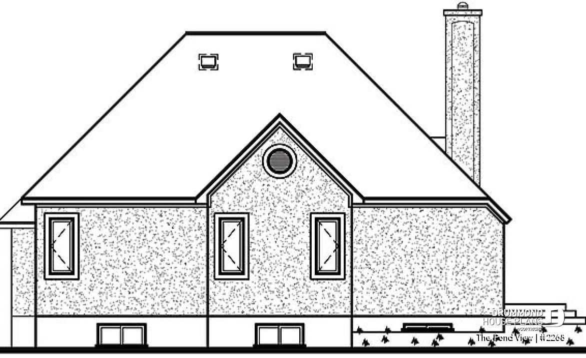 rear elevation - The Pond View